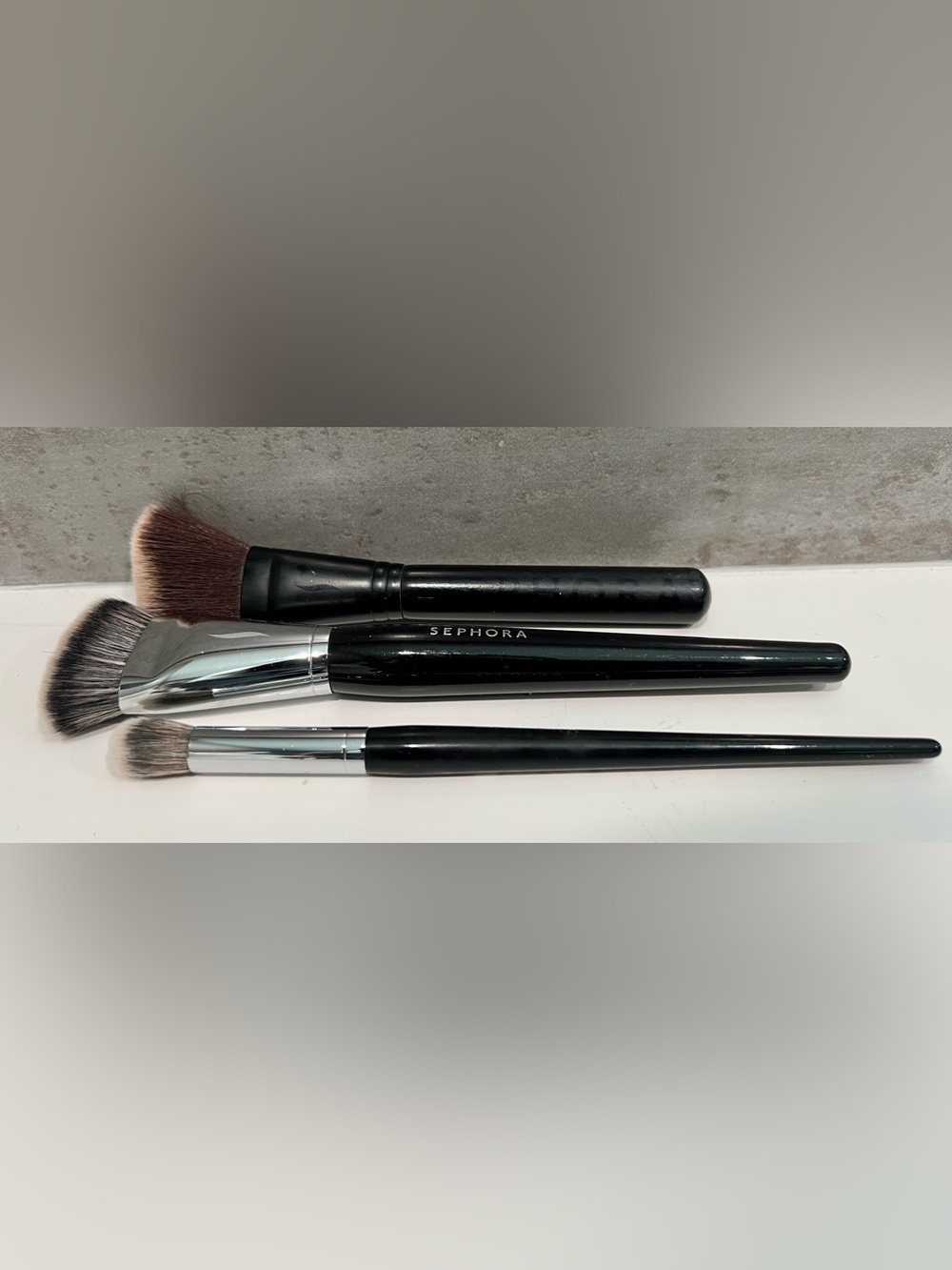 Sephora makeup brushes (set of 3, full size)